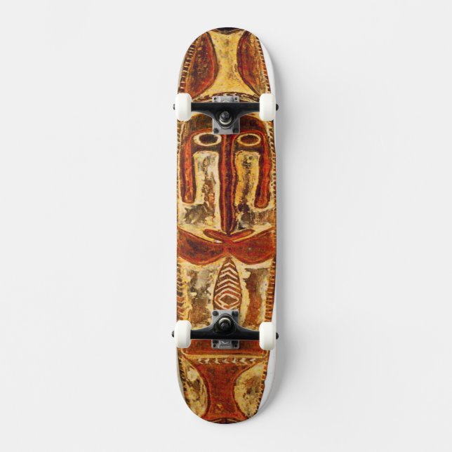 Skateboard Skyboard Maorí Tribal Shield (Anverso)