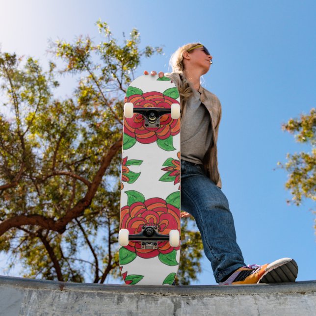 Skateboard Skyboard Red Hot Flower (Exterior 1)