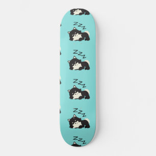 Skateboard Sleeping Pomeranian Dog Animals Lover ZZZ Pet