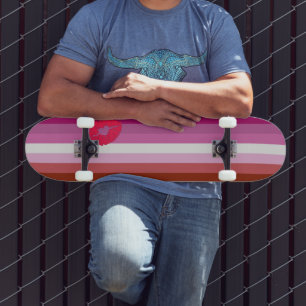 Skateboard SlipperyJoe lápiz labial bandera de orgullo lésbic