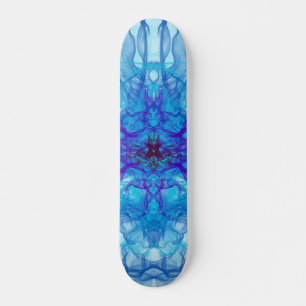 Skateboard SMOKE AZUL - Arte Fractal -