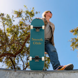 Skateboard Smooth Glide Azul Teal