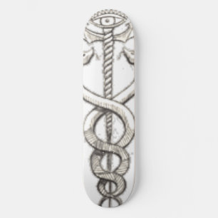 Skateboard snake-sword