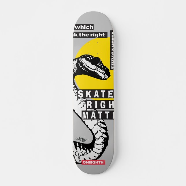Skateboard Snake under the moon.  ONEIGHTH Tokyo Original  (Anverso )