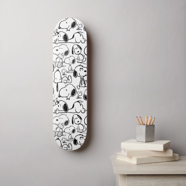 Skateboard Snoopy Smile Giggle Lauggle Pattern (Arte de la pared)