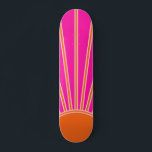 Skateboard Sol Sunrise Caliente Rosa Y Naranja Preppy Sunshin<br><div class="desc">Impresión solar - rosa caliente y naranja - Sunshine,  Abstract Modern Geometric Sunrise.</div>