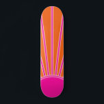 Skateboard Sol Sunrise Naranja Y Sol Pink Preppy<br><div class="desc">Impresión solar - rosa caliente y naranja - Sunshine,  Abstract Modern Geometric Sunrise.</div>