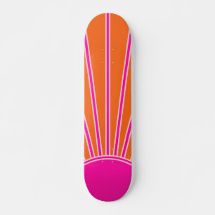 Skateboard Sol Sunrise Naranja Y Sol Pink Preppy