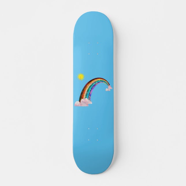 Skateboard Sol y arco iris 2 (Anverso )