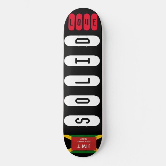 Skateboard SOLID LOVE JMT 8 Placa de patinaje de 1/4" (Anverso)