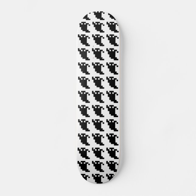 Skateboard Sombra fantasma de 8 bits (Anverso)