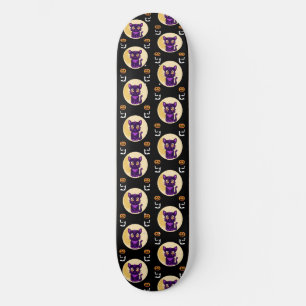 Skateboard Sombrío gato Personalizado púrpura