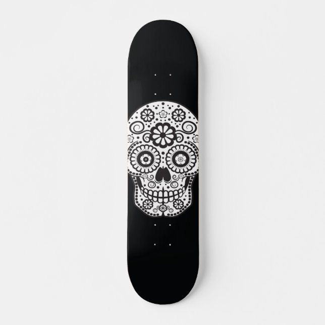 Skateboard Sonriente Sugar Skull (Anverso )