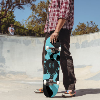 Skateboard Sonrisa Melt - Azul y negro
