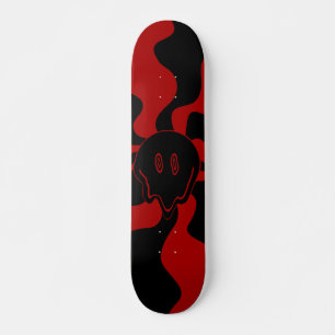 Skateboard Sonrisa Melt Retro Rojo y Negro