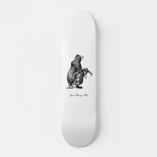 Skateboard Sopa grizzly Huning Deer Simple Drawing (Anverso )