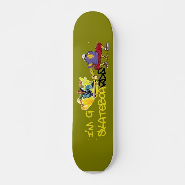 Skateboard Soy G Skateboard-Graffiti - verde/amarillo (Anverso )
