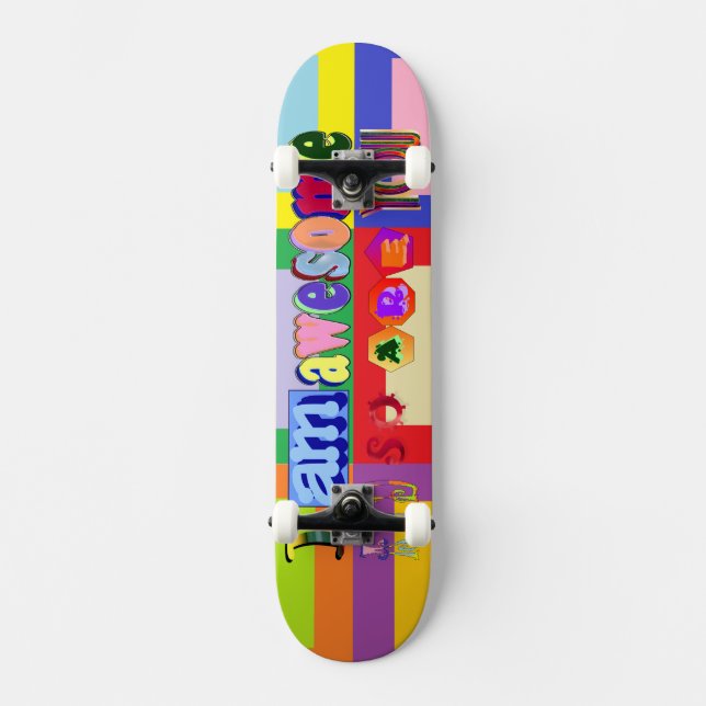 Skateboard Soy increíble y tú también (Anverso)