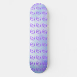 Skateboard Soy Pájaro de Fuego Llama Violeta - Fondo Violeta