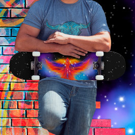 Skateboard Space Phoenix Nebula Black Starlight Sky
