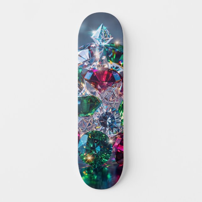 Skateboard Sparkling Gems and Jewels (Anverso)