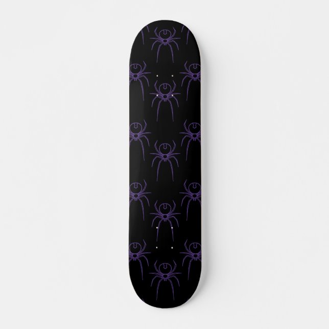 Skateboard Spider en morado y negro (Anverso )