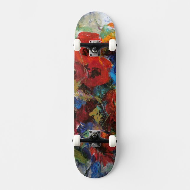 Skateboard Splash de color II (Anverso)