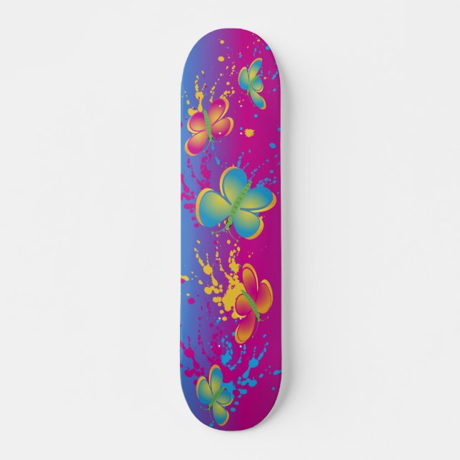 Skateboard Splash de mariposa (Anverso )