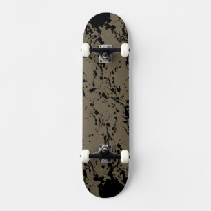 Skateboard Splash negro y goteo
