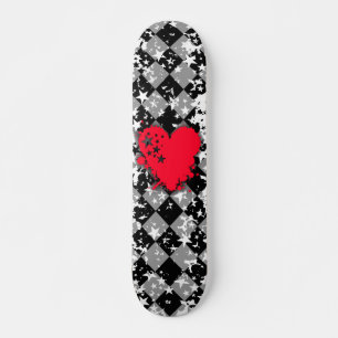 Skateboard Splatt de la estrella del corazón del amor