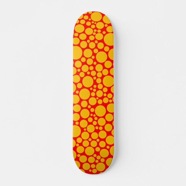 Skateboard Spotty - Amber en rojo (Anverso )
