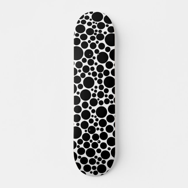 Skateboard Spotty - Negro sobre blanco (Anverso )