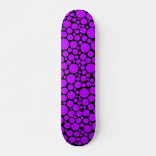 Skateboard Spotty - Purple on Black