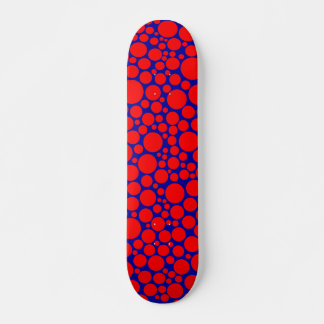 Skateboard Spotty - Rojo sobre azul oscuro