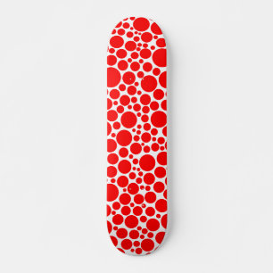Skateboard Spotty - Rojo sobre blanco