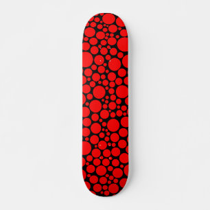 Skateboard Spotty - Rojo sobre negro