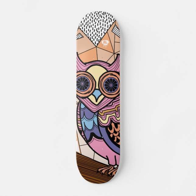 Skateboard Sr. Owl deck (Anverso)
