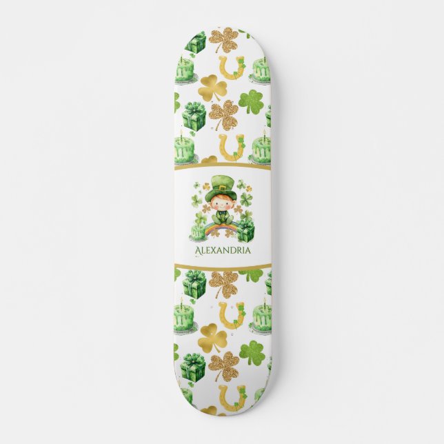 Skateboard St Patricks Lucky One Birday (Anverso )