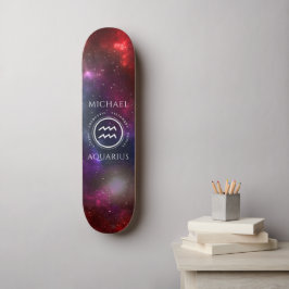Skateboard Starfield Aquarius Water Bearer Western Zodiac