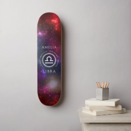 Skateboard Starfield Libra Scales Western Zodiac