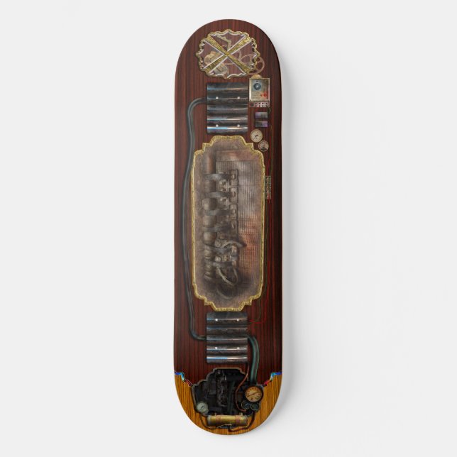 Skateboard Steampunk - Motorizado (Anverso)