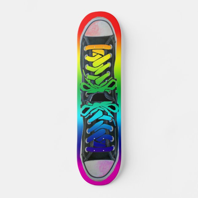 Skateboard Steppin en un arco iris 2 (Anverso)