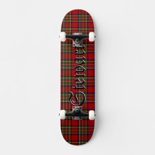 Skateboard Stewart Tartan Scottish Plaid Pattern