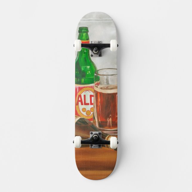 Skateboard Still Life with Beer de Jennifer Goldberger (Anverso)