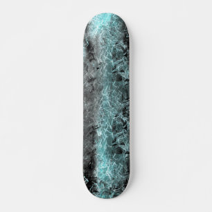 Skateboard Stranza fibrosa textura en azul claro y negro