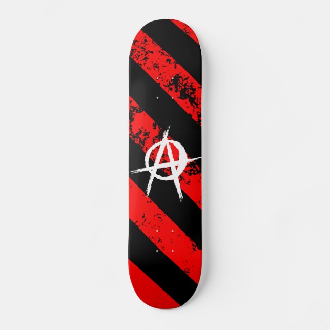 Skateboard Stripes Punk / Anarchist cracked symbol (Anverso)
