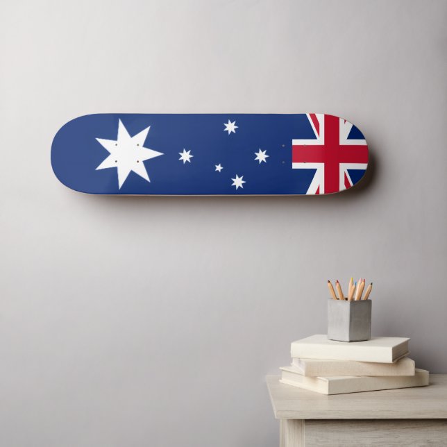 Skateboard Stylised Australian Flag (Arte de pared (horz))