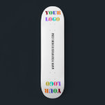Skateboard Su logotipo y su tablero de Personalizado de texto<br><div class="desc">Colores y tipos de personalizado - Diseñar su propio skateboard personalizado con el logotipo de su empresa y su sitio web o Personalizado de texto Promocional de negocios o modernos skateboards / regalo - Hacer único su propio diseño - Añadir su logotipo - Imagen - Código de foto o QR...</div>