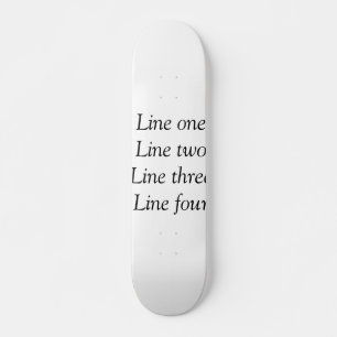 Skateboard Su mensaje aquí agregar texto nombre imagen monogr