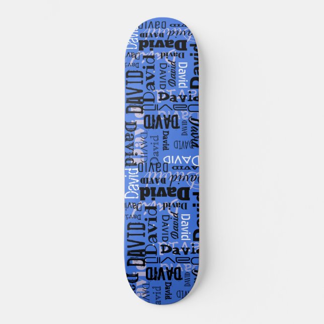 Skateboard SU NOMBRE EN UNA placa de nombres de Personalizabl (Anverso)